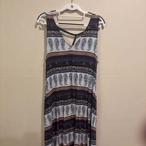 Maurices 24/7 Multicolored Knit Sleeveless Dress Sz 2XL With Pockets